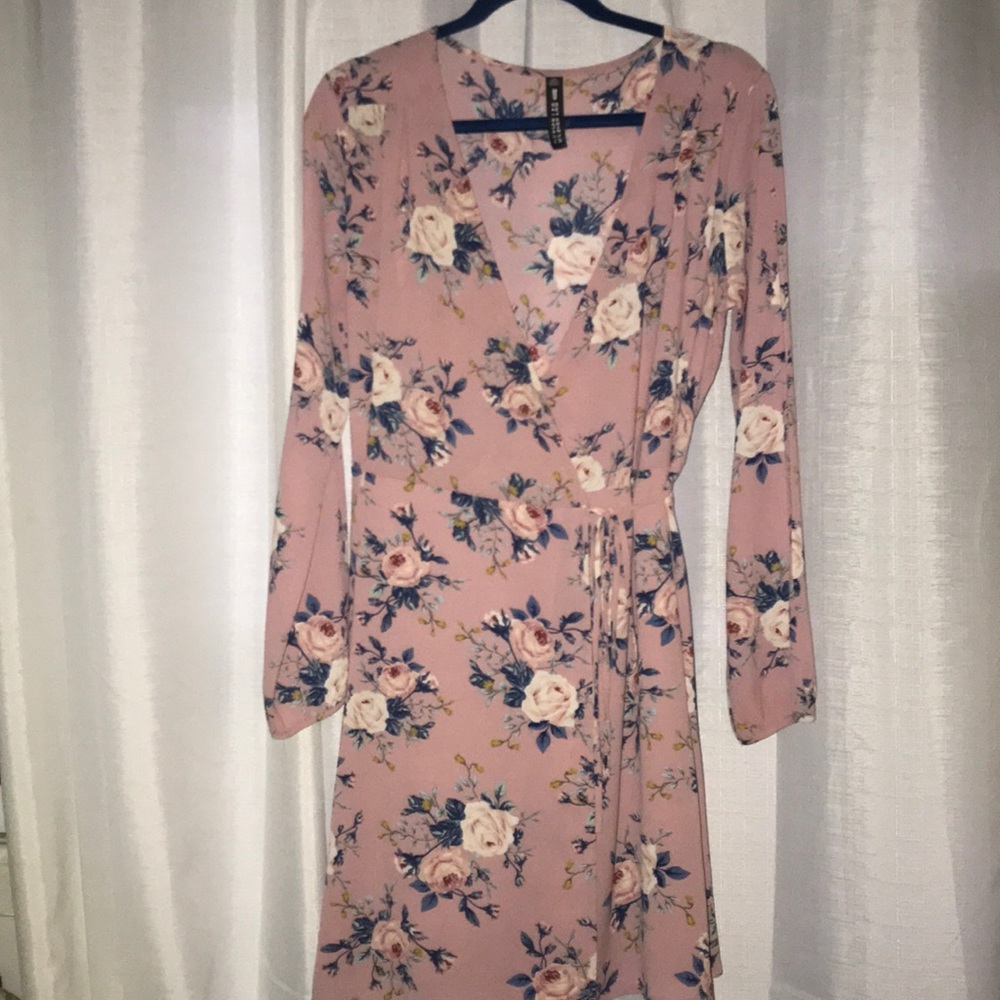 Pink, floral wrap dress from Lord & Taylor